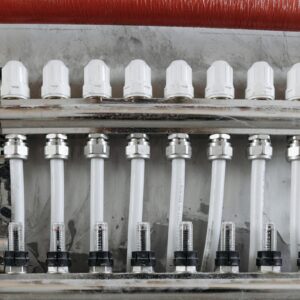 colector de suelo radiante y aerotermia instalado